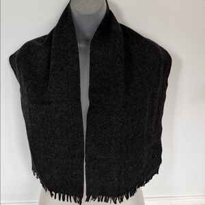 Cashmere Brand Gray 100% Wool Luxurious Cold Weather Scarf. Germany 1980’s